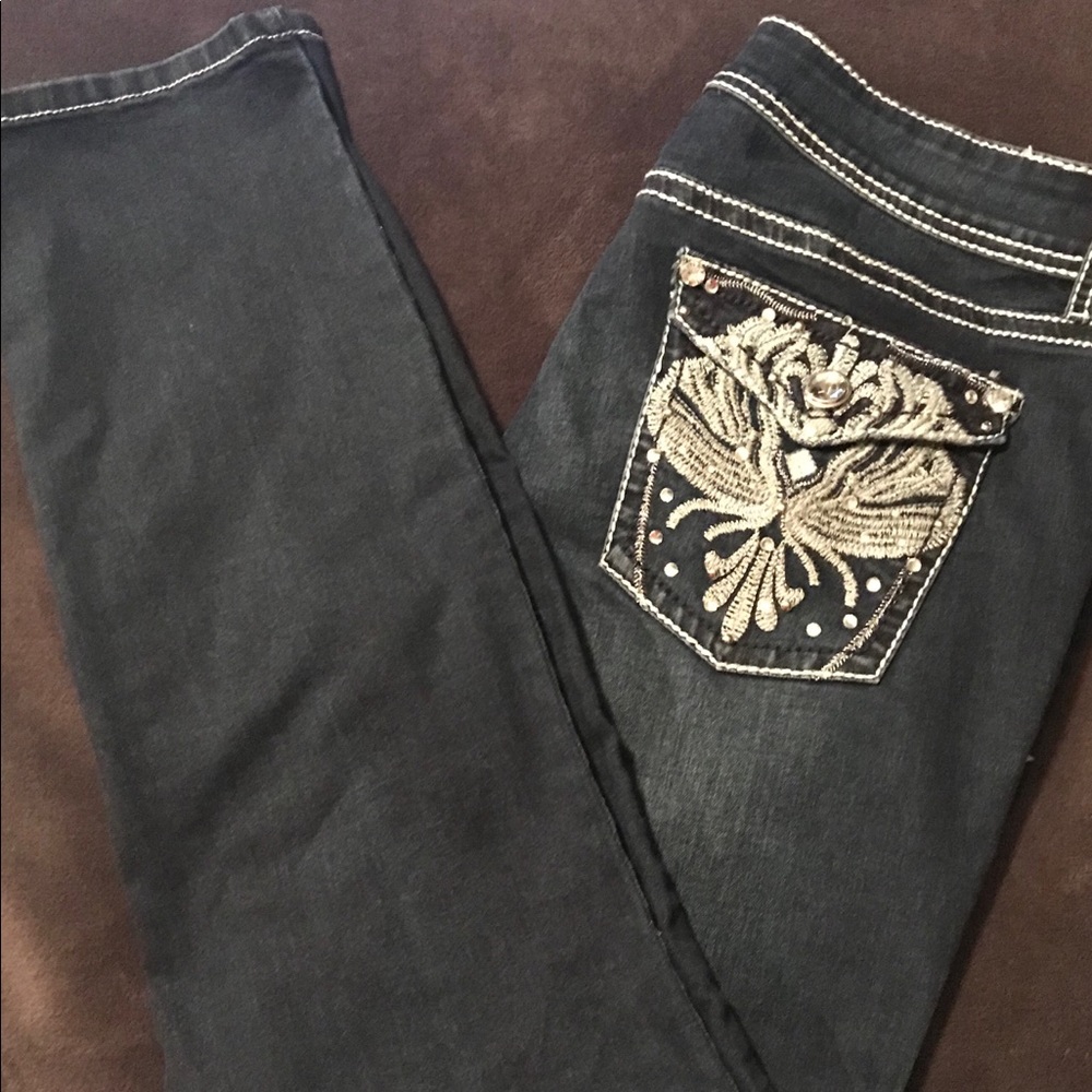 Women’s Embellished Apt 9 Straight Jeans Size 14